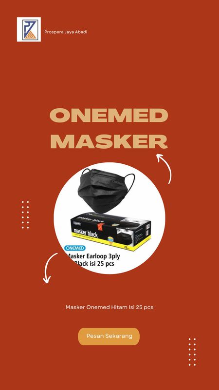 Masker Onemed Hitam Isi 25 pcs