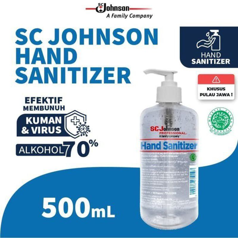 Hand Sanitizer Gel Sc Johnson @ Pump 500 Cc