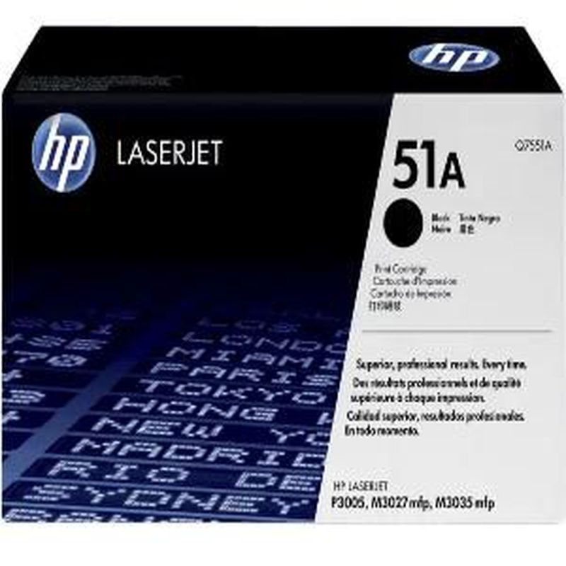 HP 51A BLACK ORIGINAL LASERJET TONER CARTRIDGE