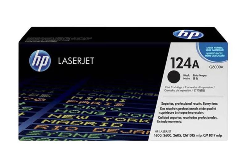 HP 124A Black Original LaserJet Toner Cartridge - Q6000A