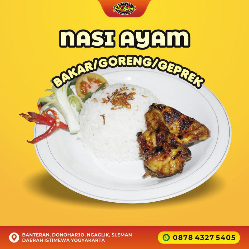 NASI AYAM BAKAR / GORENG