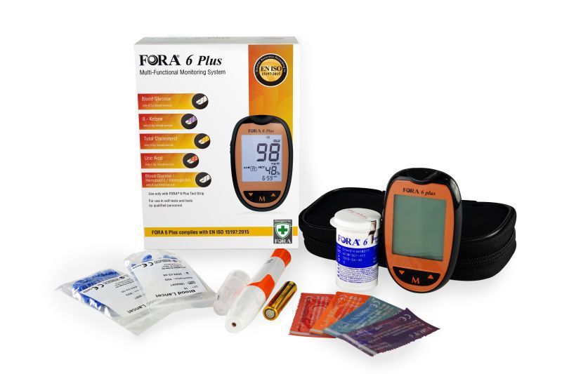 FORA 6 Plus Alats Test Darah Portable / Rapid Diagnostic (Hb, Gula