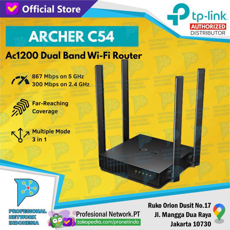 Router Tp-Link Archer C54 AC1200 Dual-Band Wi-Fi Router TpLink Archer C 54