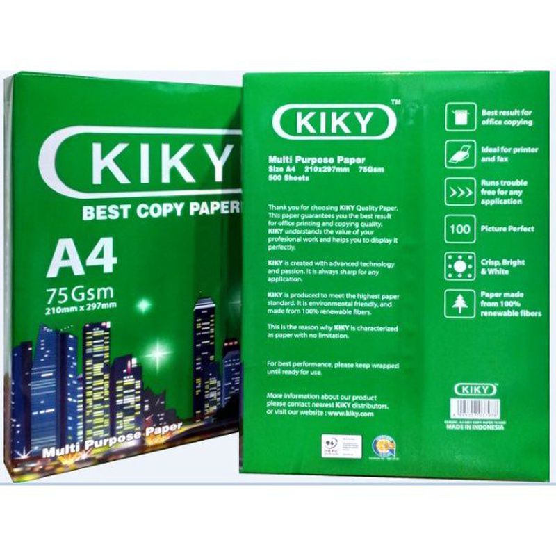 Kertas A4 Copy Paper 75 Gsm Kiky 0262