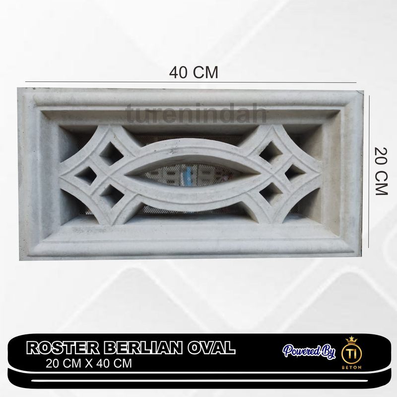 Roster Beton Motif Berlian Oval - Angin angin - Cor coran
