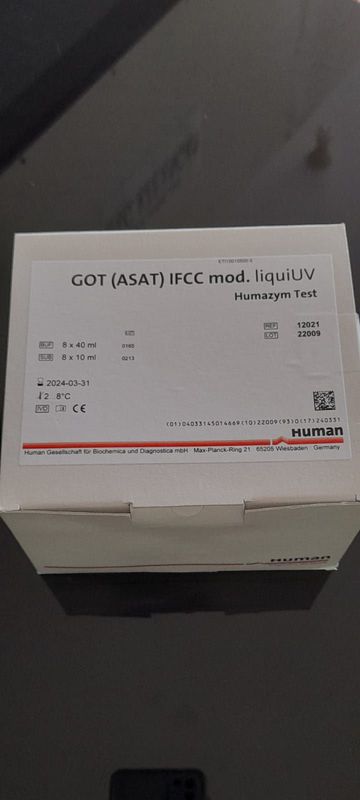 GOT (ASAT) IFCC mod. liquiUV Humazym Test Human