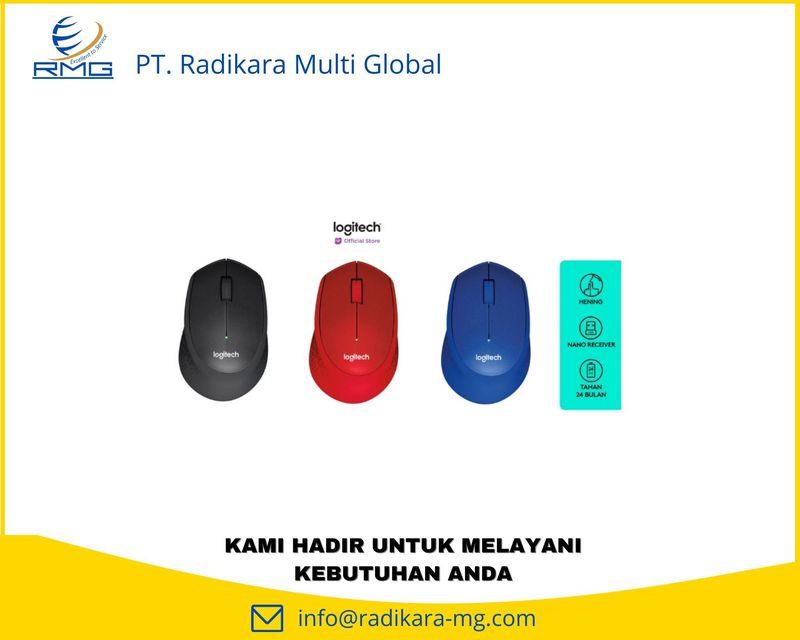 Logitech M331 Mouse Wireless Silent Click - Merah