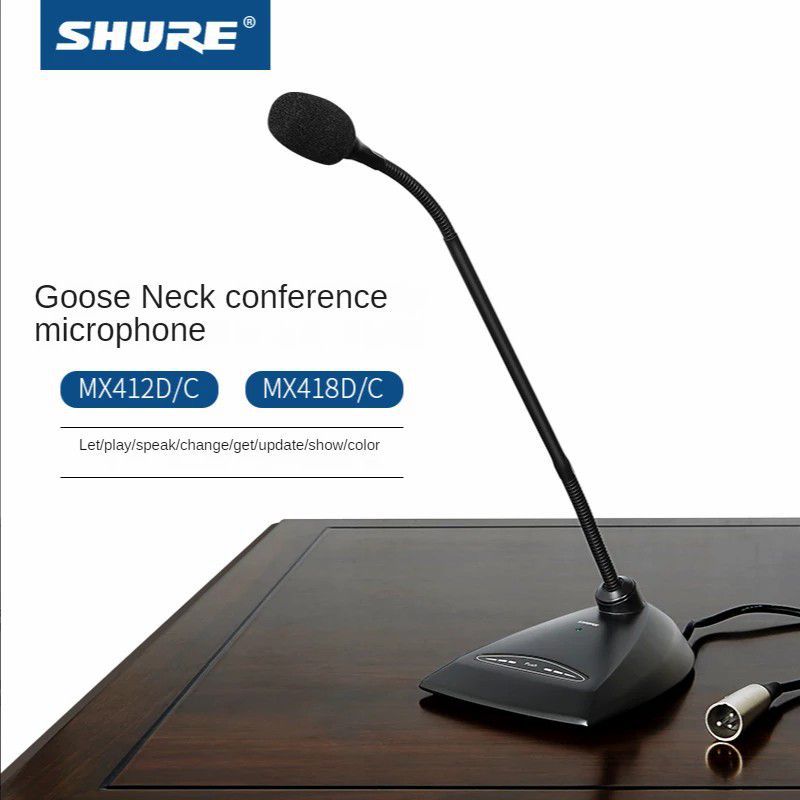 Shure mic gooseneck MX418DC18 inc mic podium 18 inc