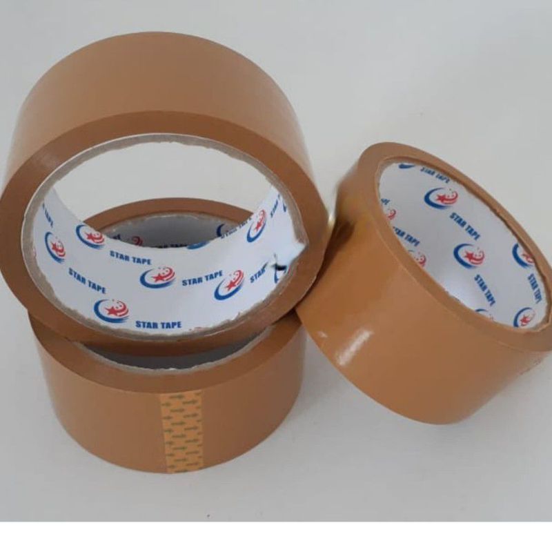Lakban Bening Coklat STARTAPE 2inch 48mm 80yard