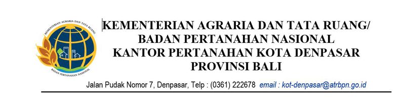 Kertas Kop Surat BPN Kota Denpasar