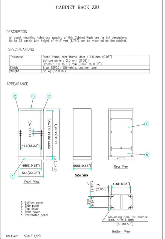Cabinet Rack 23U w/ Acc