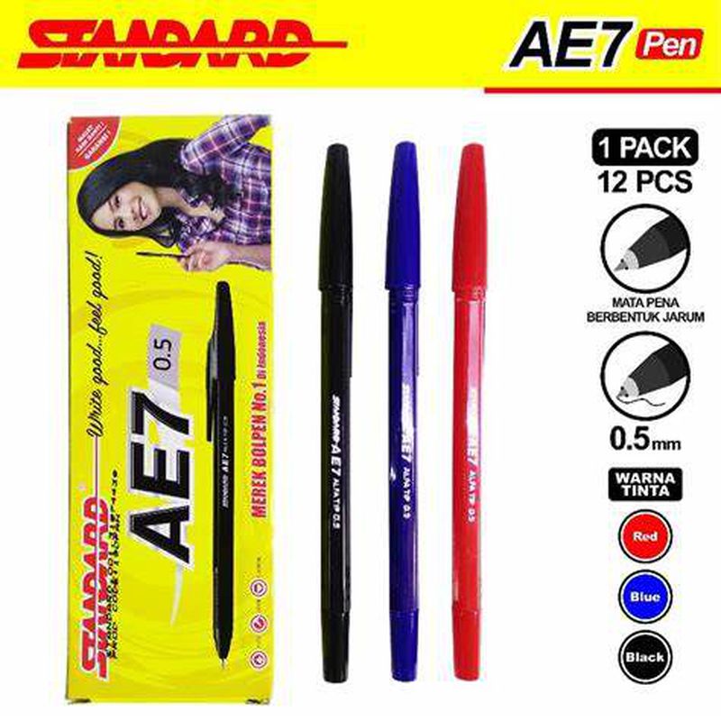 Ballpoint Biasa Merk Standard