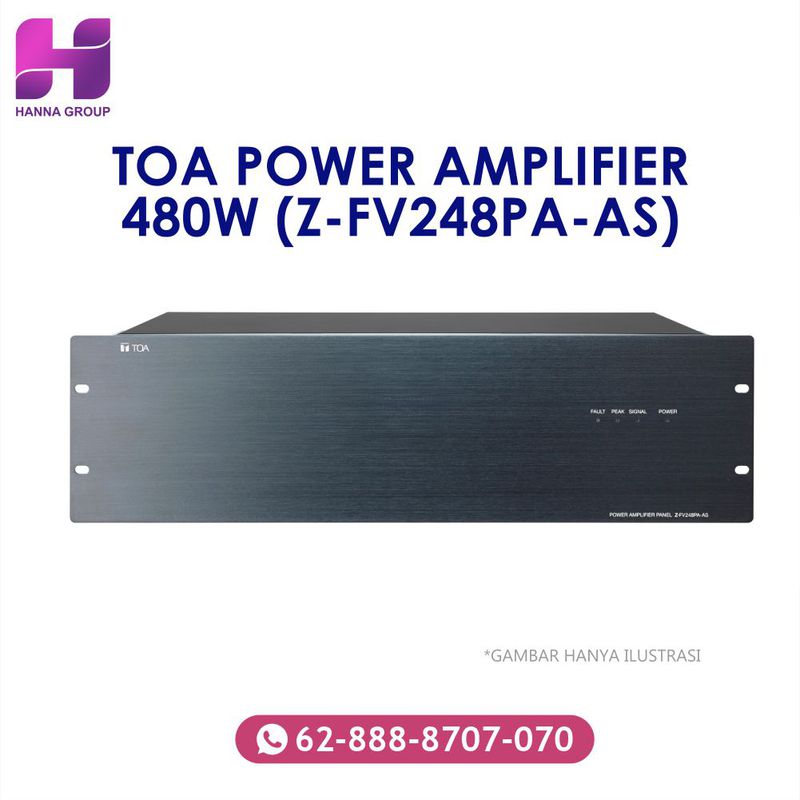 TOA POWER AMPLIFIER 480W (Z-FV248PA-AS)