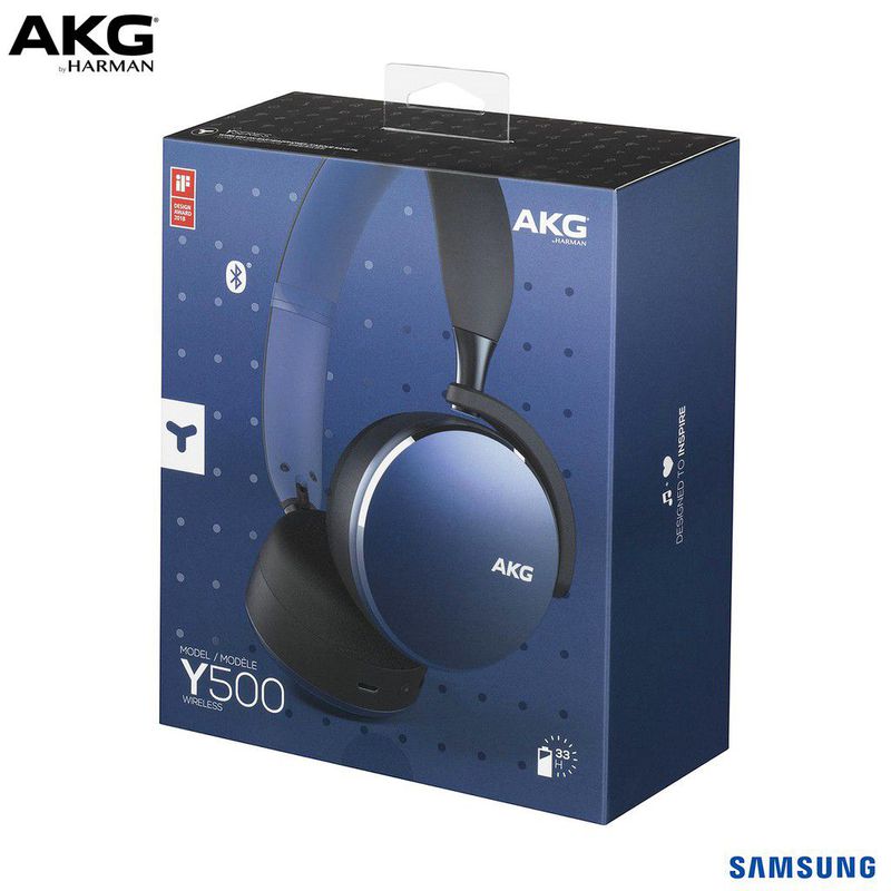 AKG Y500 OverEar Wireless Bluetooth Headphones Original