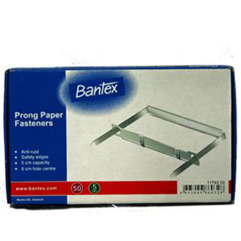 BANTEX Prong Paper Fasteners 50 Pcs 11792