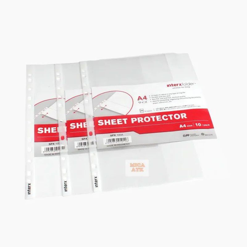 InterX Sheet Protector A4 isi 12