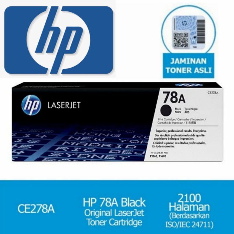 HP 78A Black Original LaserJet Toner Cartridge (CE278A)