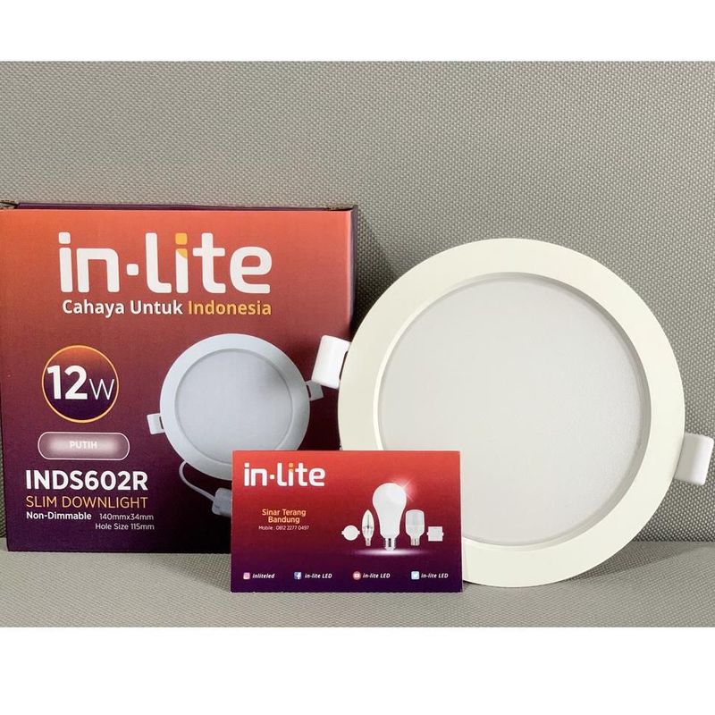 Downlight Led Panel Inlite In Lite Inbow 12w Plafon