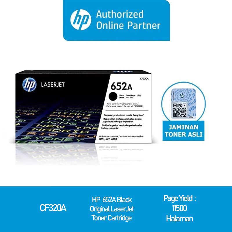 Hp 652a Black Original Laserjet Toner Cartridge Cf320a