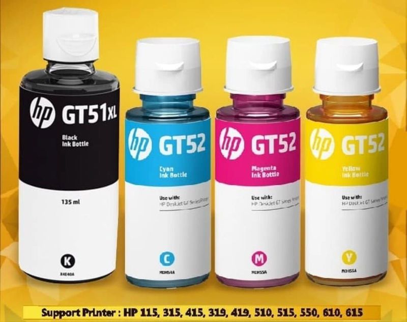 Refill Tinta HP GT 51 XL & 52 Colour
