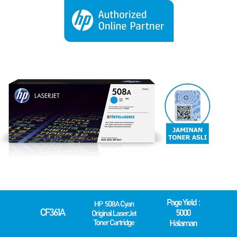 HP 508A Cyan Original LaserJet Toner Cartridge ( CF361A )
