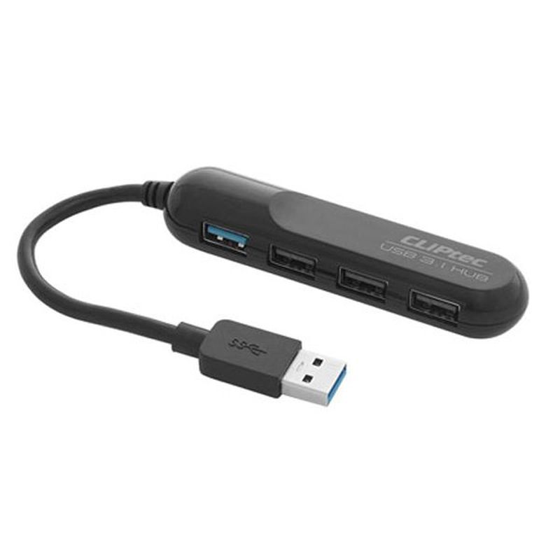 USB HUB CLIPTEC RZH353 USB 3.0 BLACK