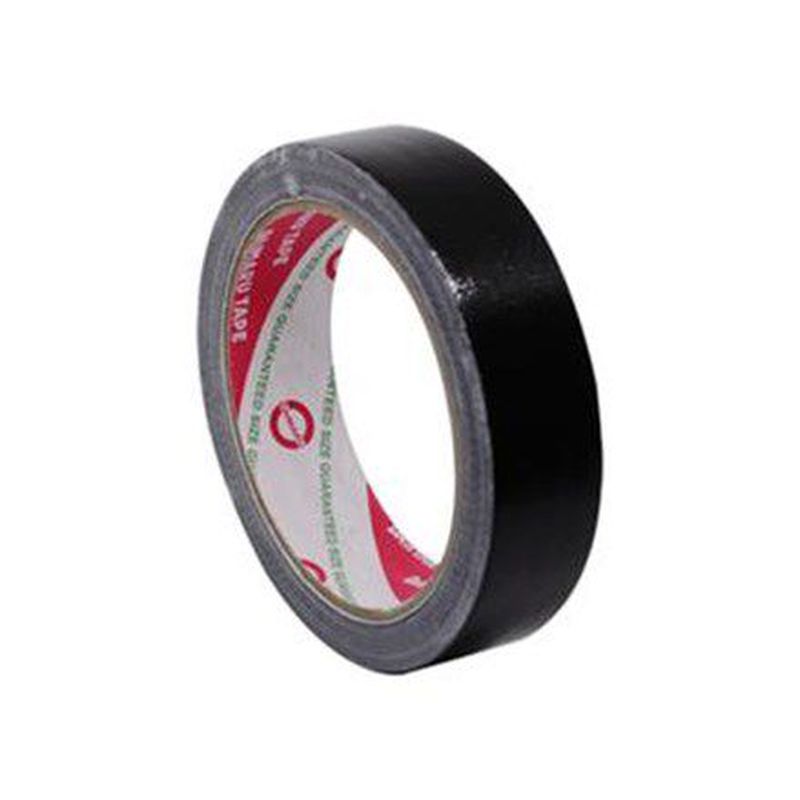 Lakban Kain Cloth Tape Hitam 1 inch / 24mm x 12 m