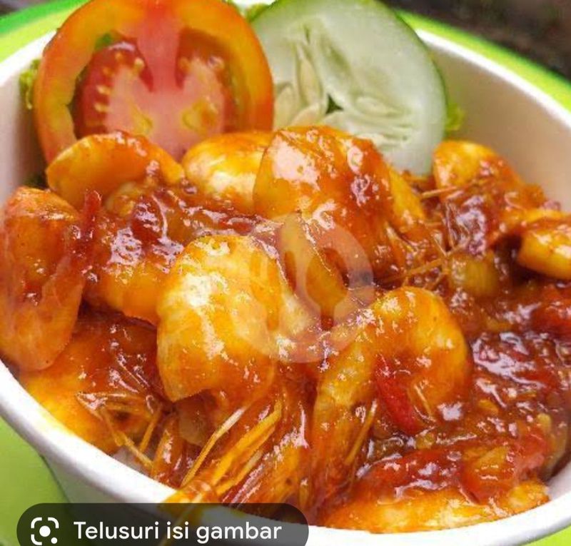 rice bowl udang asam manis