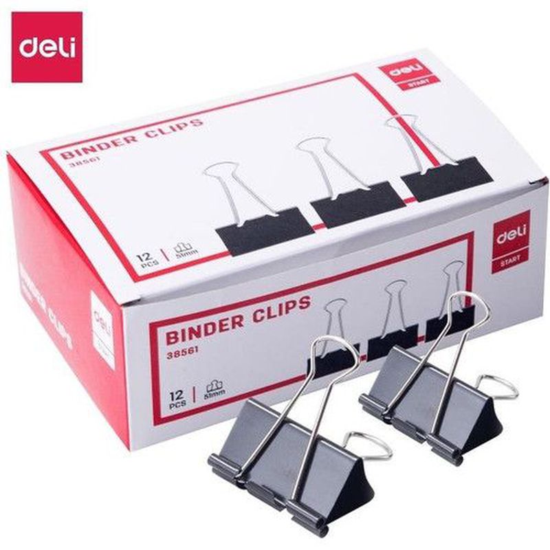BINDER CLIP DELI NO. 200 38562 41MM (ISI 12PC)