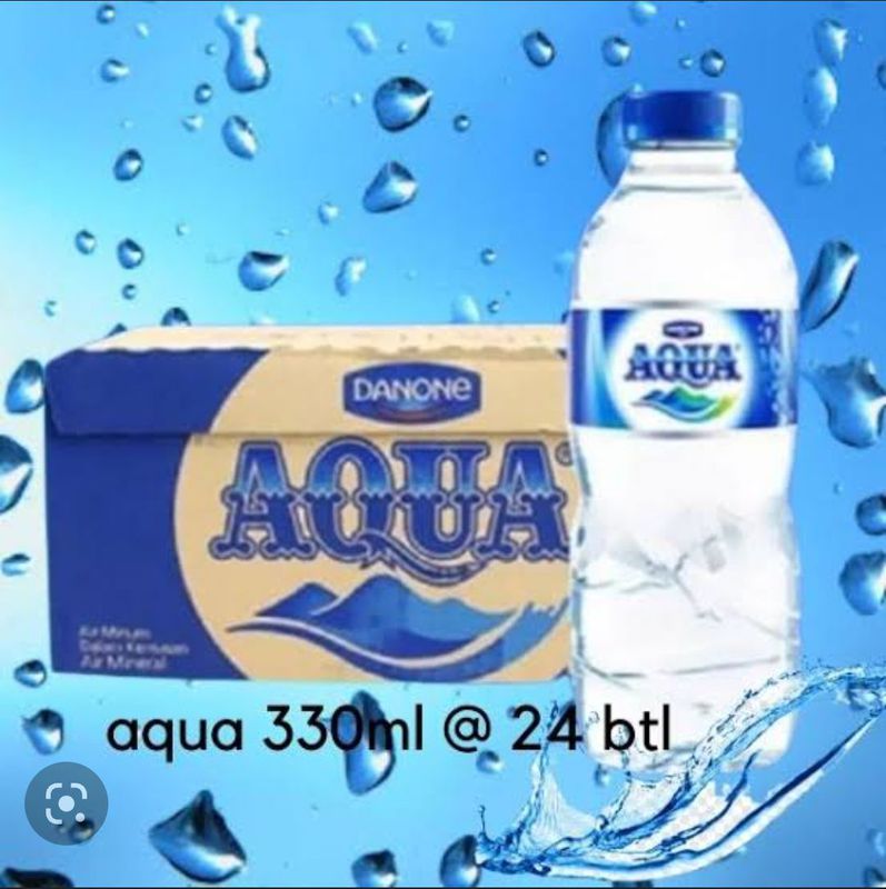 Air Mineral Aqua 330ml Botol