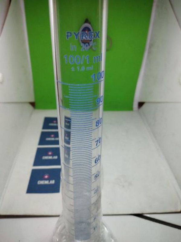 Gelas Ukur Kaca 100 Ml Measuring Cylinder Pyrex 4295