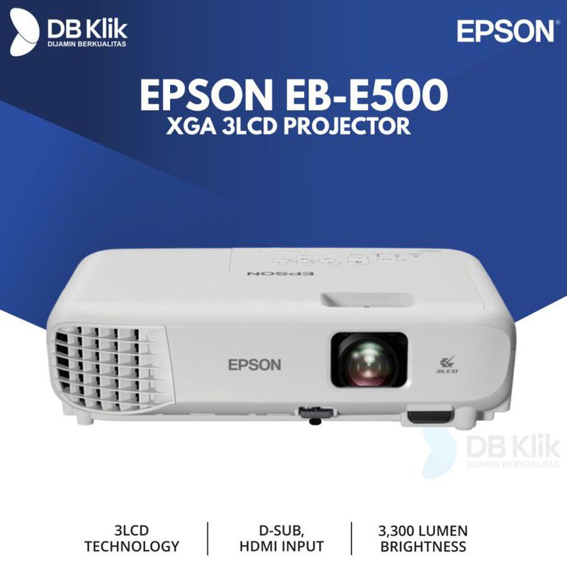 Projector EPSON EBE500 3300 ANSI Lumens VGA HDMI