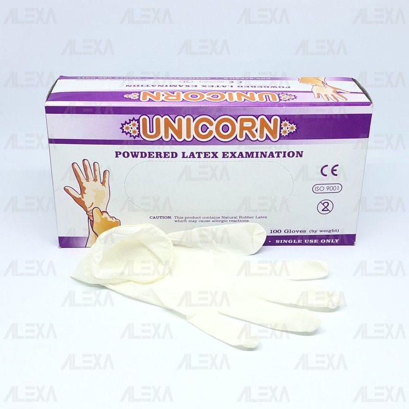 Latex Examination Gloves Size M (Powdered)