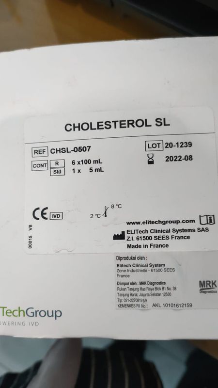 Reagen Cholesterol Elitech - 6x100ml