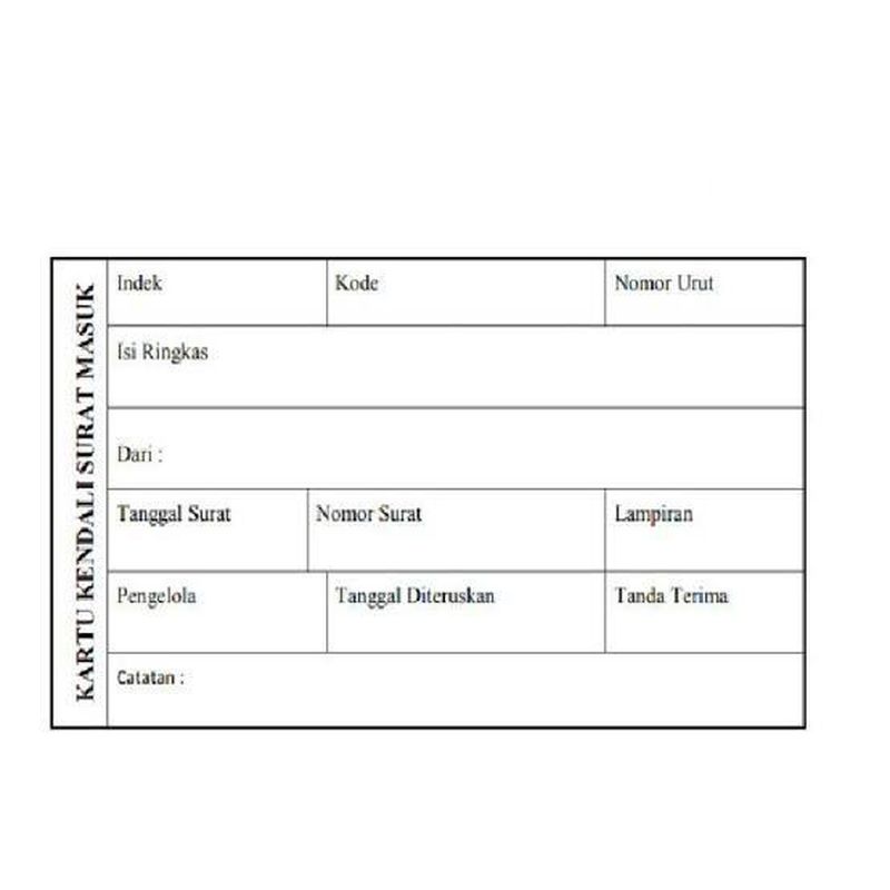 Lembar Buku Agenda Masuk