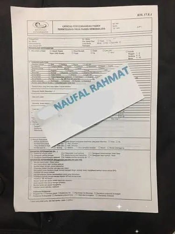 Lampiran Isi Status Rawat Inap - RM 17 E.1 - 17 E.2 b/b