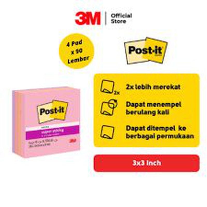 3M post-it sticky notes flaminggo 654-ss/4pad 3x3