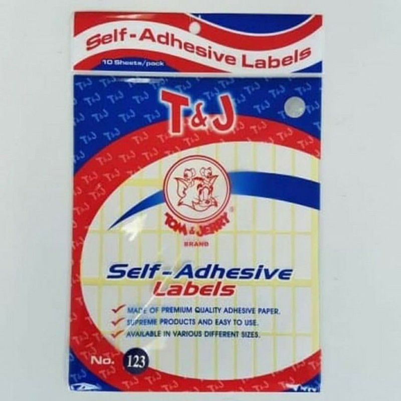 sticker lable no.123