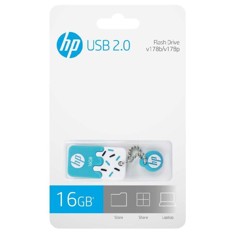 FLASH DISK HP V178b USB 2.0 Original - Biru - 16 GB