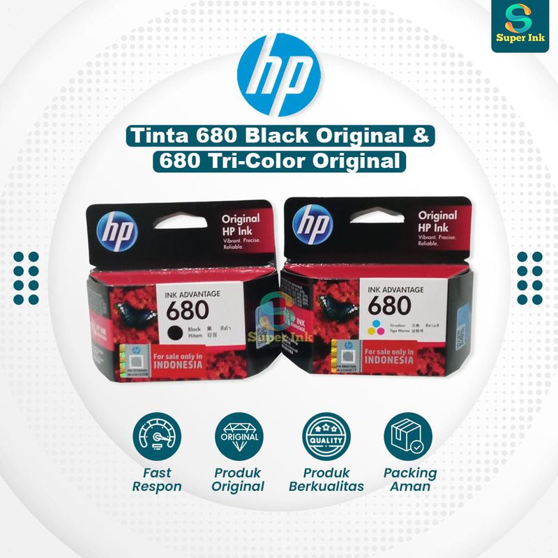 Tinta 680 Tri Color (1set) & Tinta 680 Black
