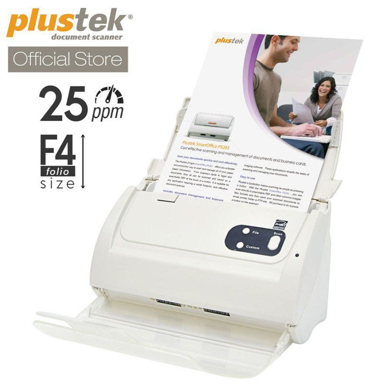 Scanner Plustek SmartOffice PS283 - 25 Lembar/menit (F4/Folio)