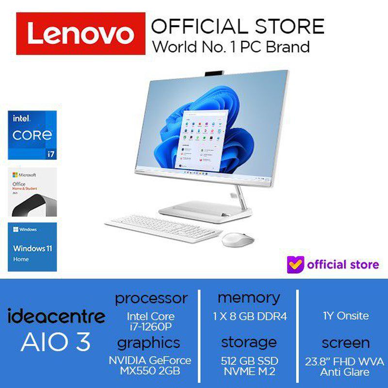 Lenovo Ideacentre Aio Iap Core I P Gb Gb Ssd Mx White