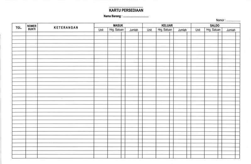 Form Inventory Card
