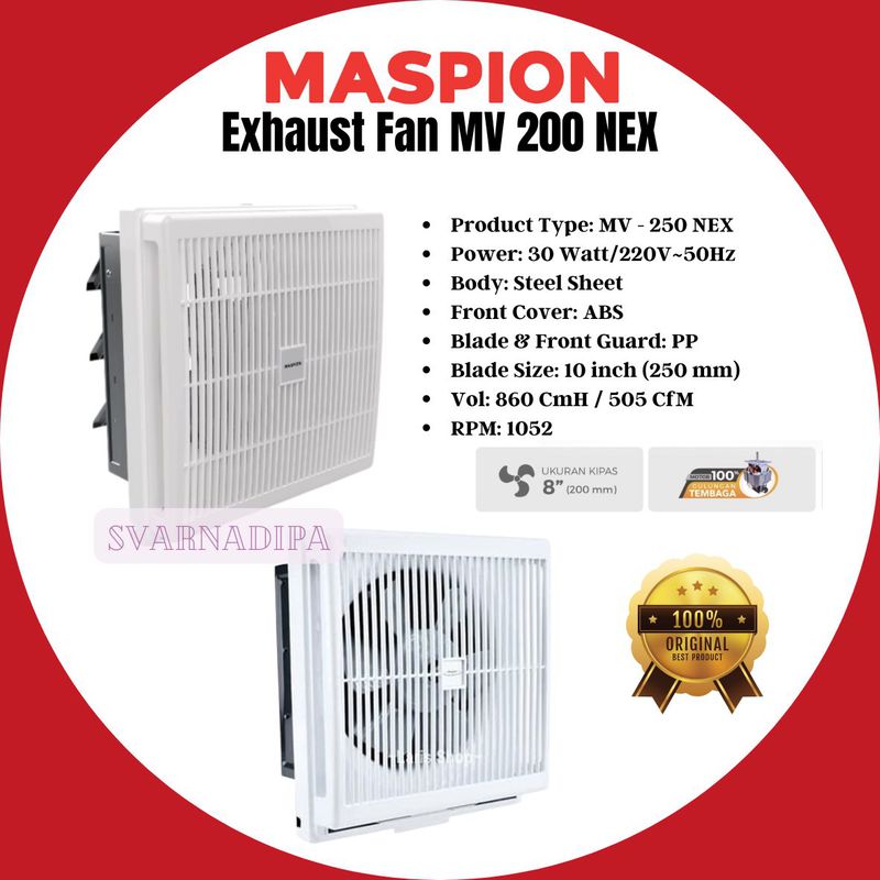MASPION EXHAUST FAN MV 200NEX