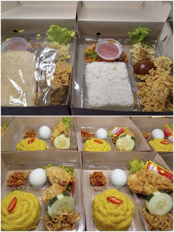 Nasi Box Paket, Nasi Putih, Nasi Kuning - Nasi Kuning