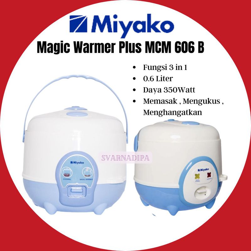 MIYAKO RICE COOKER MCM 606B MAGIC WARMER PLUS