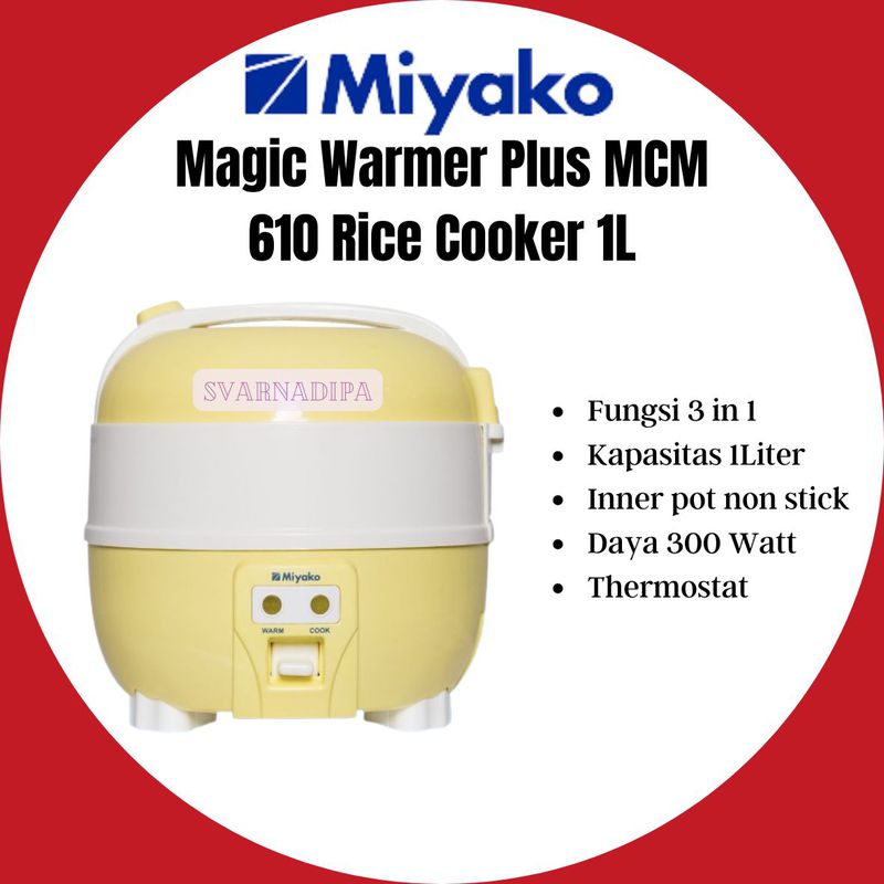 MIYAKO RICE COOKER MCM 610 MAGIC WARMER PLUS