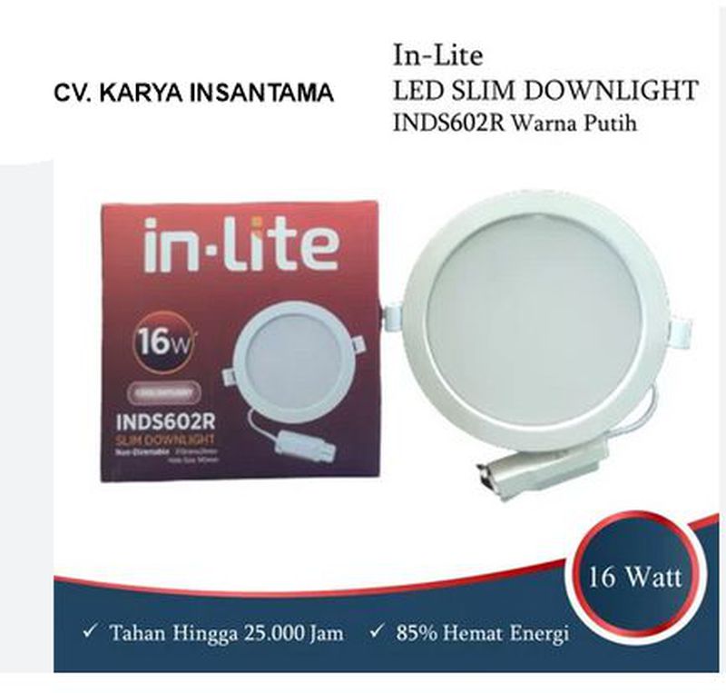 Lampu LED Downlight Panel 16 Wat InLite
