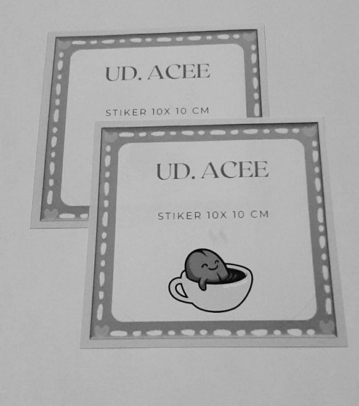 STIKER HITAM PUTIH / 1 WARNA