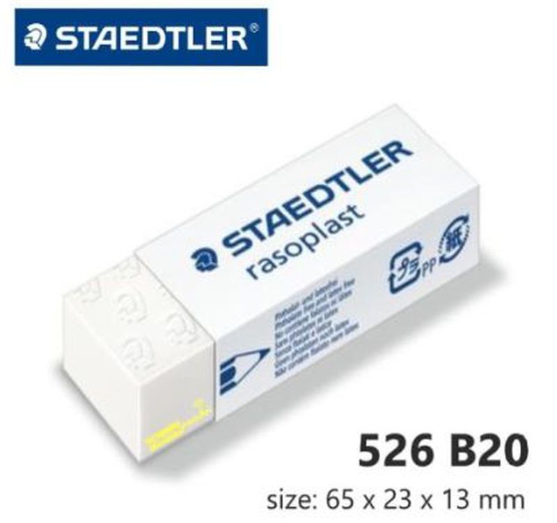 Penghapus Karet Staedtler Eraser Rasoplast 526 B20 White